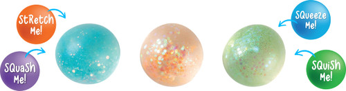 Sensory Sprouts - Galaxy Glitter Balls Orange
