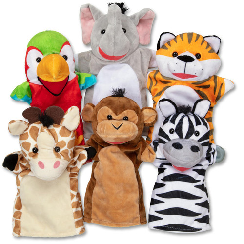 Melissa & Doug - Safari Puppet Set - 6pc