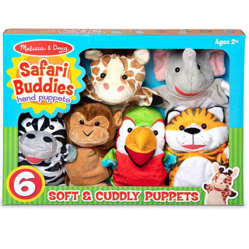 Melissa & Doug - Safari Puppet Set - 6pc