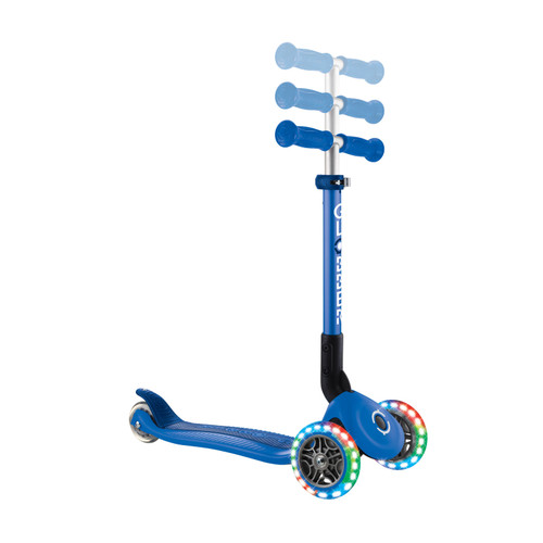 Globber JUNIOR FOLDABLE LIGHTS Scooter - Navy Blue