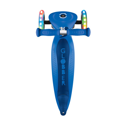 Globber - JUNIOR FOLDABLE LIGHTS Scooter - Navy Blue