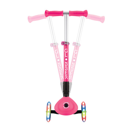 Globber - JUNIOR FOLDABLE LIGHTS Scooter - Fuschia Pink