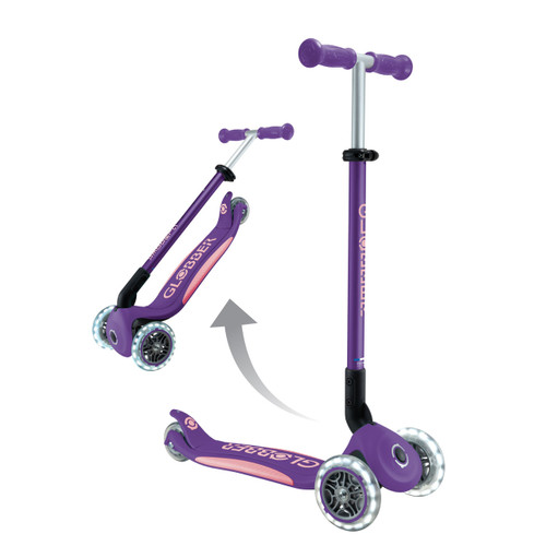 Globber - PRIMO FOLDABLE PLUS Scooter with Lights - Purple/Pastel Pink **Damaged Packaging** Globber - PRIMO FOLDABLE PLUS Scooter with Lights - Purple/Pastel Pink **Damaged Packaging**