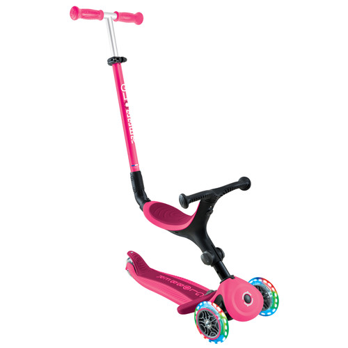Globber - GO UP ACTIVE with Lights - Fuchsia/ Dark Pink