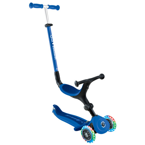 Globber - GO UP ACTIVE with Lights - Navy Blue/ Dark Blue
