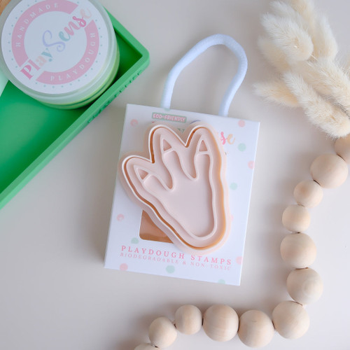 Play Sense - Eco Playdough Stamp Dino Foot Print Beige