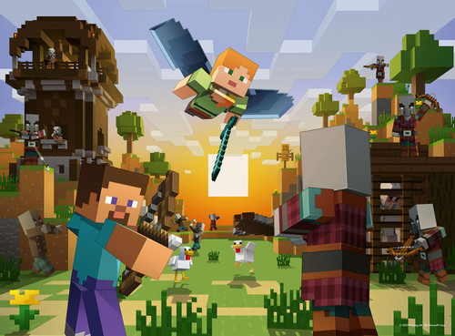 Ravensburger 150pc- Minecraft Construction and Adventure Puzzle