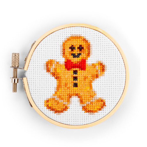 Kikkerland - Mini Cross Stitch Kit - Gingerbread