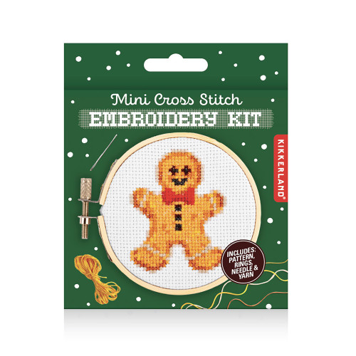 Kikkerland - Mini Cross Stitch Kit - Gingerbread