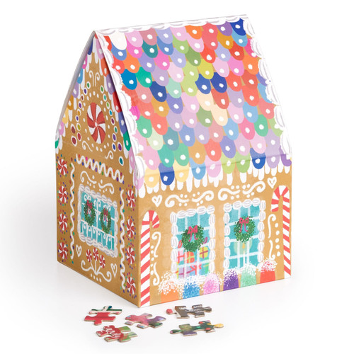 Galison 500pc - Joy Laforme Gingerbread Cottage Puzzle in a House