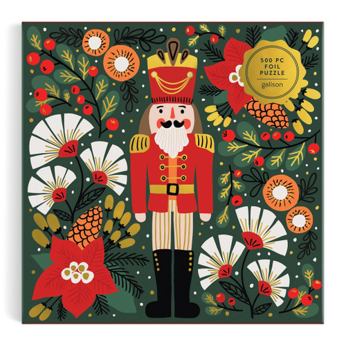 Galison 500pc - Merry Nutcracker Foil Puzzle