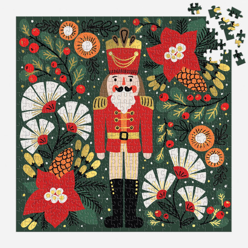 Galison 500pc - Merry Nutcracker Foil Puzzle