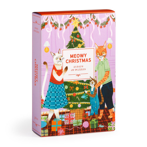 Galison 500pc - Meowy Christmas 12 Days of Puzzles - Advent Calendar