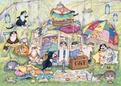 Ravensburger 1000pc - Crazy Cats, Lazy Summer Afternoon Puzzle