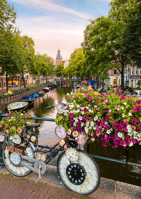 Ravensburger 1000pc - Bicycle and Flowers in Amsterdam Puzzle