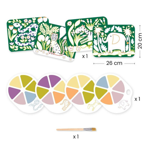 Djeco - Wild Ones Animal Palette Painting Set with Palette Djeco - Wild Ones Animal Palette Painting Set with Palette