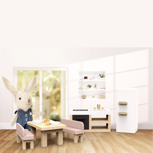 Speedy Monkey - Doll House Kitchen with Father Bunny