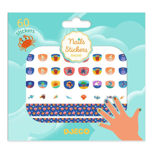 Djeco - 60 Mediterranean Nail Stickers