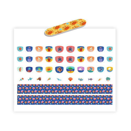 Djeco - 60 Mediterranean Nail Stickers
