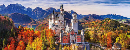 Ravensburger 1000pc - Neuschwanstein Castle Panorama Puzzle
