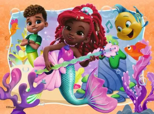 Ravensburger - Disney Ariel Friends are a Treasure! 4 in a Box - 12, 16, 20, 24pc Puzzles