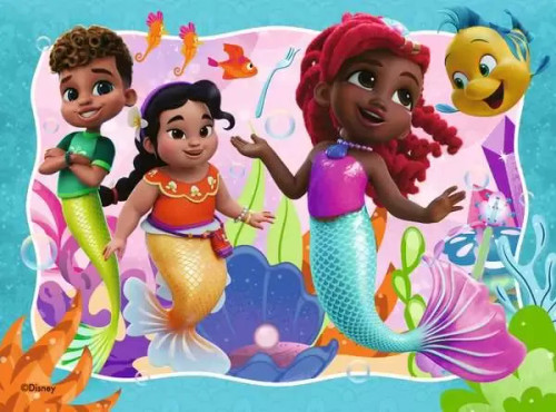 Ravensburger - Disney Ariel Friends are a Treasure! 4 in a Box - 12, 16, 20, 24pc Puzzles