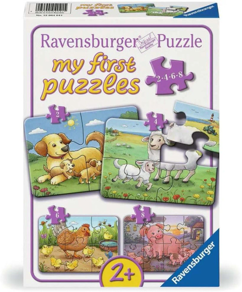 Ravensburger - My First Puzzles - Animal Families 2, 4, 6, 8 pc