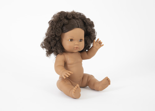 Mini Colettos – Brunette Curly Hair Girl Doll - Zaara 34cm