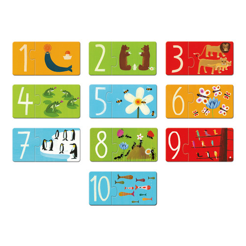 Djeco - Duo Numbers 20pc Puzzle Djeco - Duo Numbers 20pc Puzzle