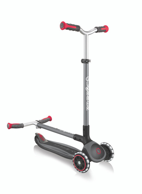 Globber MASTER Scooter with Lights - Black/Red