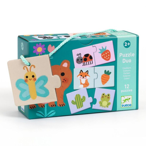 Djeco - Colours Duo Puzzle - 12 x 2pc