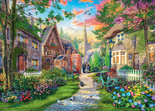 Ravensburger 1000pc - Down The Lane No. 5 - Castle Lane Puzzle *Damaged Box*