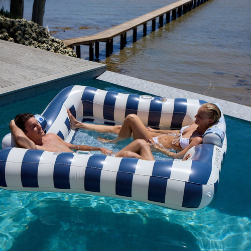 Sunnylife - Luxe Twin Hammock Float - Le Weekend Navy Stripe Sunnylife - Luxe Twin Hammock Float - Le Weekend Navy Stripe