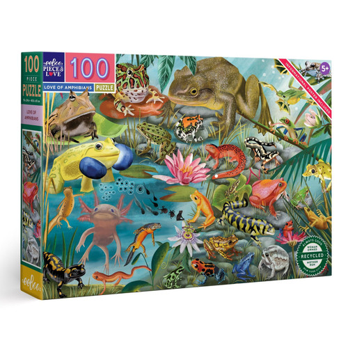eeBoo 100pc - Love of Amphibians Puzzle eeBoo 100pc - Love of Amphibians Puzzle