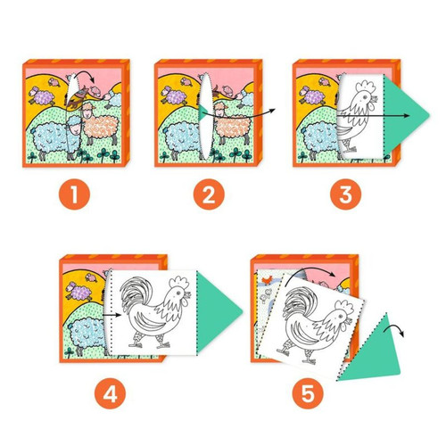 Djeco -  Farm Colouring Dispenser