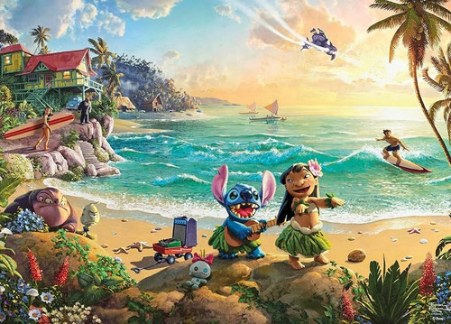 Harlington Thomas Kinkade 1000pc - Lilo & Stitch Puzzle