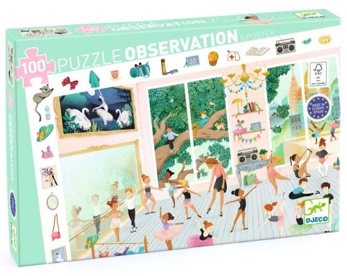 Djeco -  The Dance School Observation Puzzle 100pc