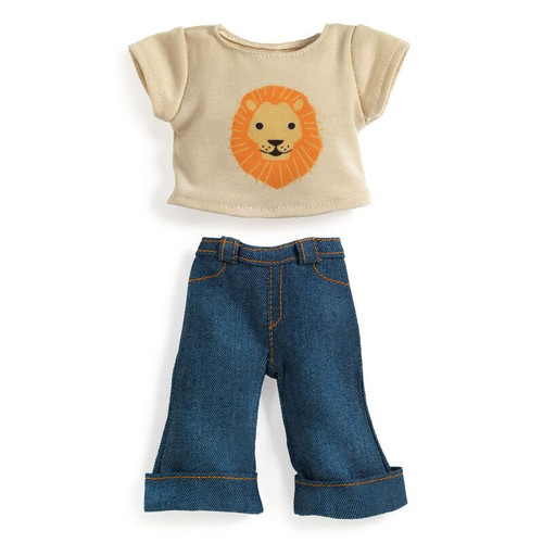 Djeco - Pomea Lovely Collection -  Invory Shirt & Jeans Outfit