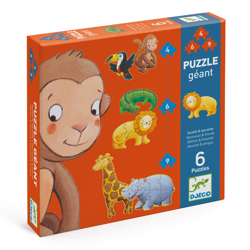 Djeco - Marmoset & Friends Giant Progressive Puzzles