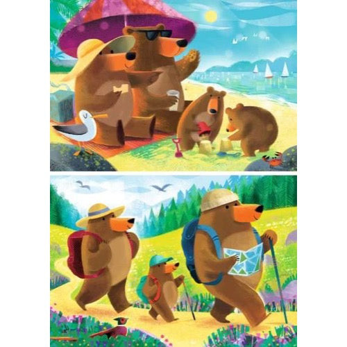 Ravensburger 2x24pc - Bear Family Vacations Puzzle