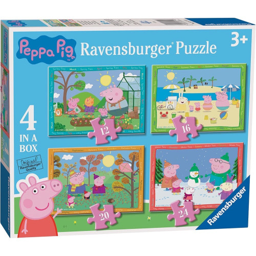 Ravensburger - Peppa Pig 4 in a Box - 12, 16, 20, 24pc Puzzles