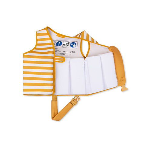 Swim Essentials - Kid's Swim Vest - Orange/White Striped Lion 3-6yrs