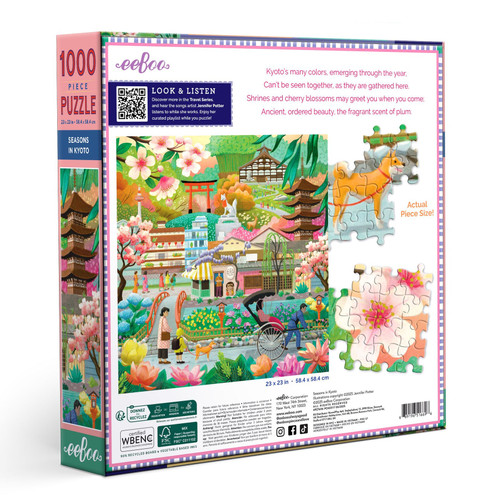 eeBoo 1000pc - Seasons in Kyoto Puzzle