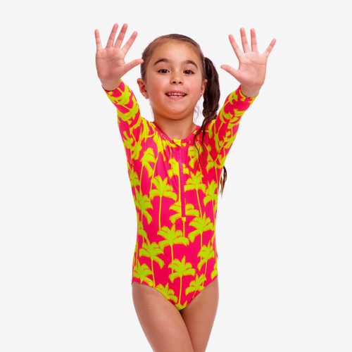 Funkita - Toddler Girl's Sun Cover One Piece Swimmers - Sweet Coconuts