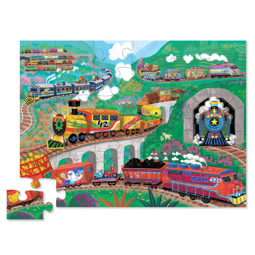 Crocodile Creek - Classic Floor Puzzle 36 pc - All Aboard**slight box damage** Crocodile Creek - Classic Floor Puzzle 36 pc - All Aboard**slight box damage**