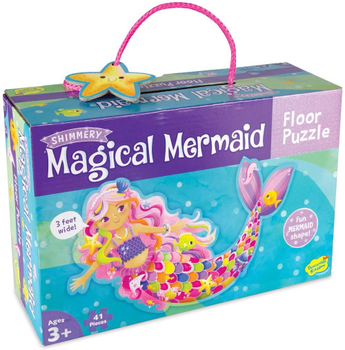 Peaceable Kingdom - Shimmery Magical Mermaid Floor Puzzle 41pc Peaceable Kingdom - Shimmery Magical Mermaid Floor Puzzle 41pc