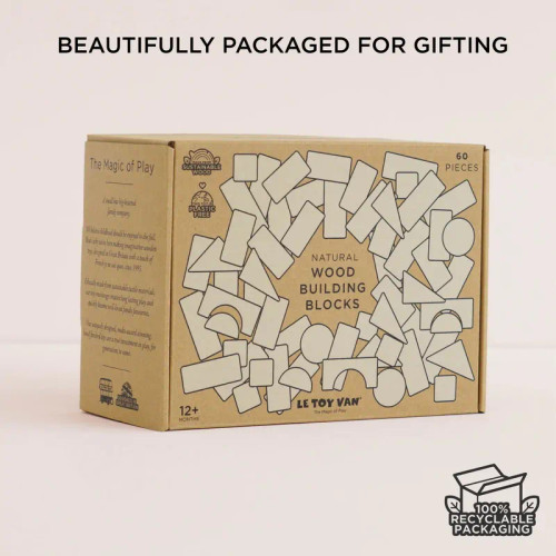 Le Toy Van - Natural Wood Building Blocks 60pc