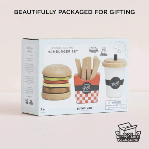 Le Toy Van - Wooden Gourmet Hamburger Set Le Toy Van - Wooden Gourmet Hamburger Set