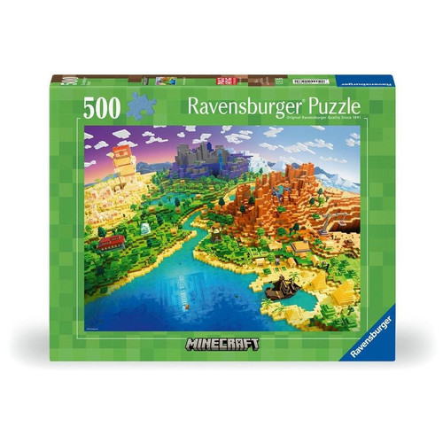 Ravensburger 500pc - World Of Minecraft Puzzle **Very Minor Dent in Box Corner**