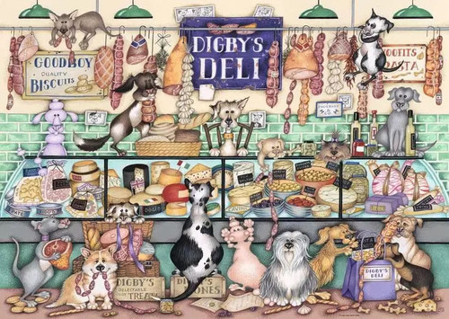 Ravensburger 1000pc - Dapper Dogs: Digby's Deli Puzzle**Corner Box Damage**